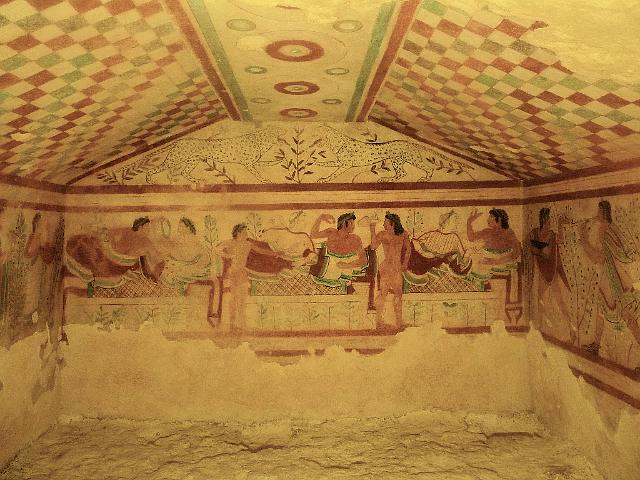 (46) Tarquinia - Tomb painting.JPG